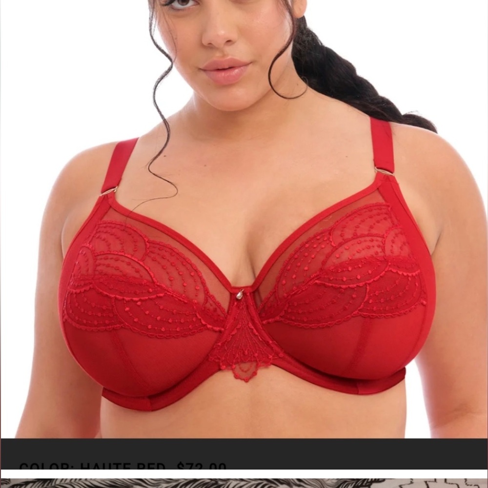 Elomi Priya 42I unlined underwire 3-part cup full figure bra $72 NWOT